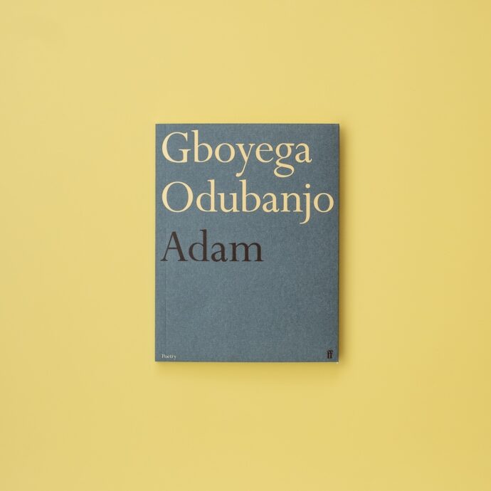 Poetry collection Adam by Gboyega Odubanjo on a yellow background