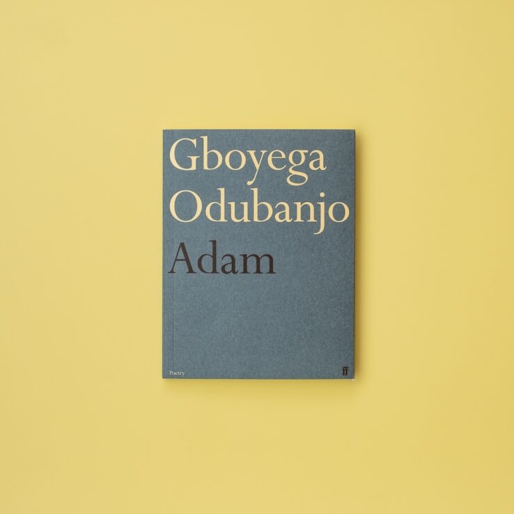 Poetry collection Adam by Gboyega Odubanjo on a yellow background