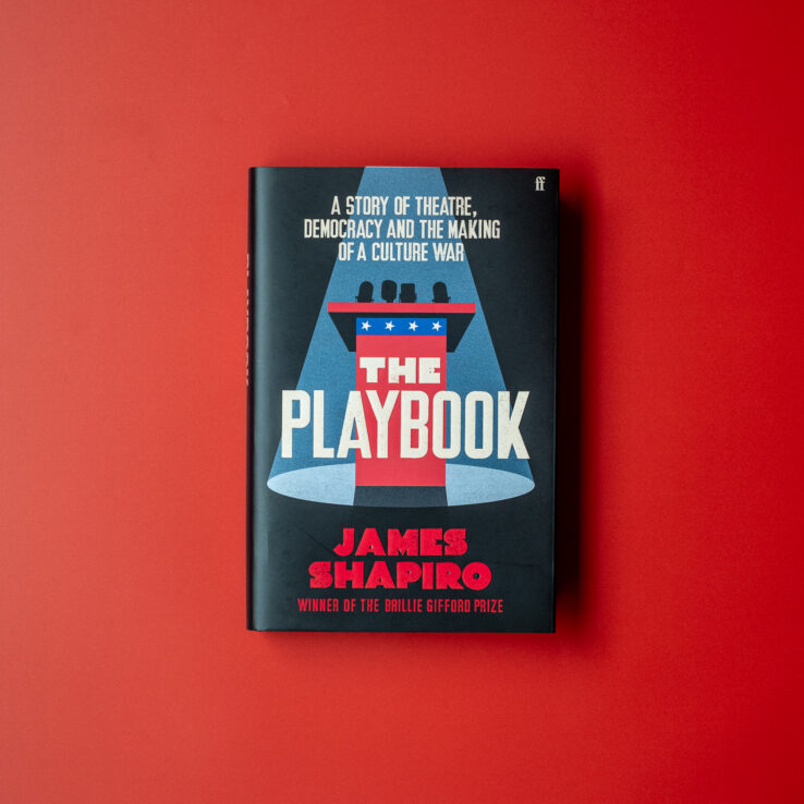 The Playbook by James Shapiro (book) on a red background