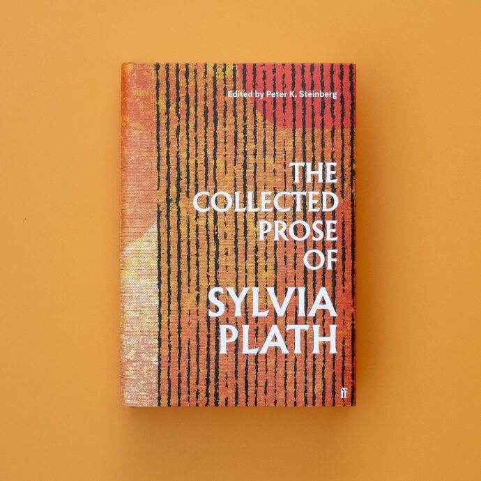 The Collected Prose of Sylvia Plath on an orange background